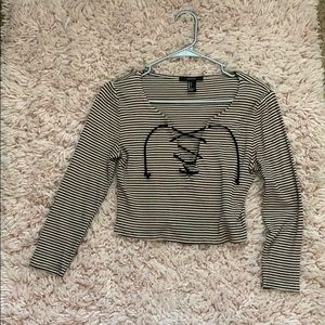 Forever 21 Striped Crop Top